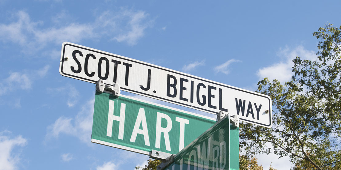 Scott Beigel street sign