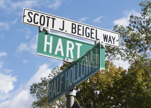 Scott Beigel street sign