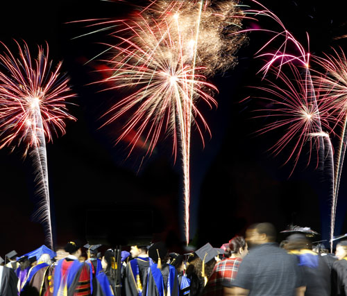 FSC graduates watch fireworks show
