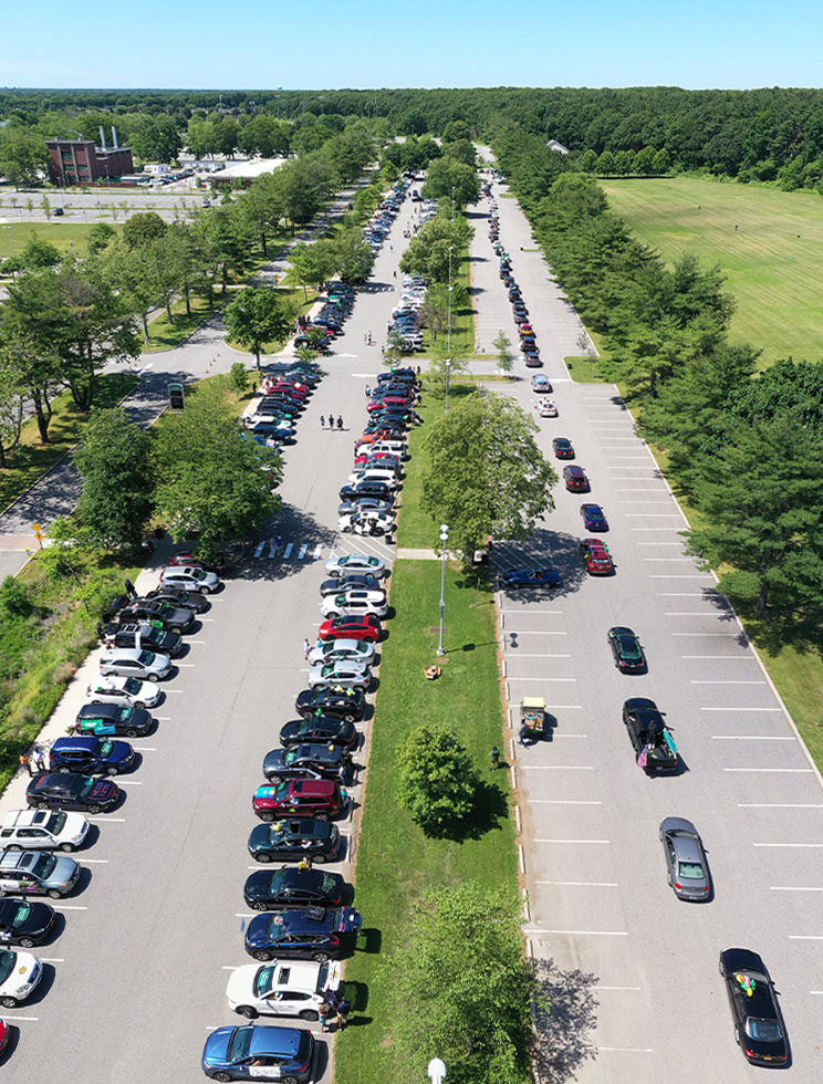 Drone photo of Car-mencement