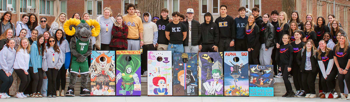 Group of students showcasing their art at the plaza celebration