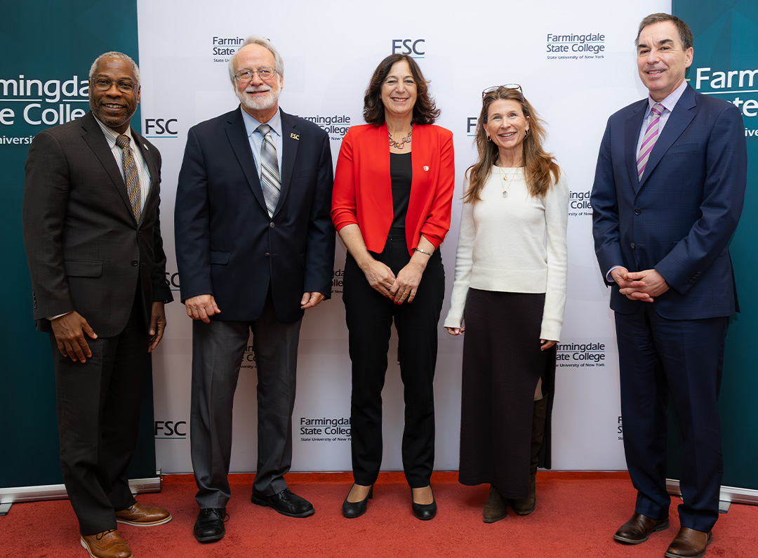 Local SUNY institution Presidents smiling for a photo